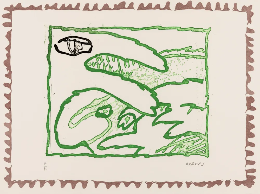 蚀刻版画 Alechinsky - Le chien roi - De toutes parts