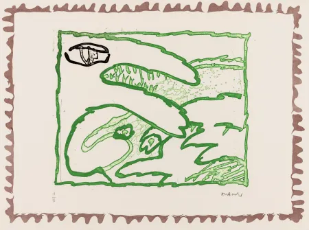 蚀刻版画 Alechinsky - Le chien roi - De toutes parts