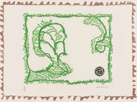 蚀刻版画 Alechinsky - Le chien roi - Gueule de Proue