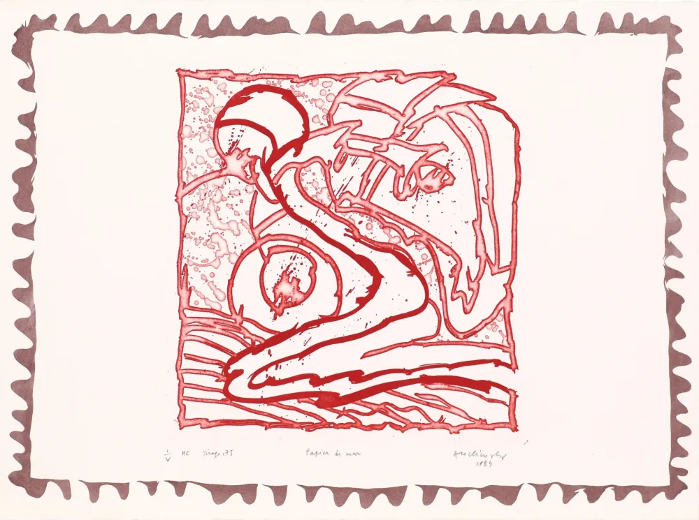 蚀刻版画 Alechinsky - Le chien roi – Papier de mur 