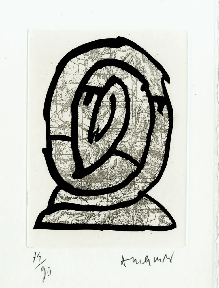 蚀刻版画 Alechinsky - Le Cours des choses