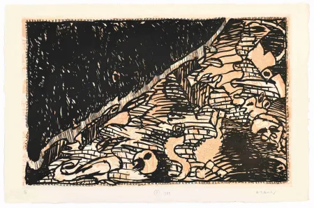 蚀刻版画 Alechinsky - Le Flanc Nord