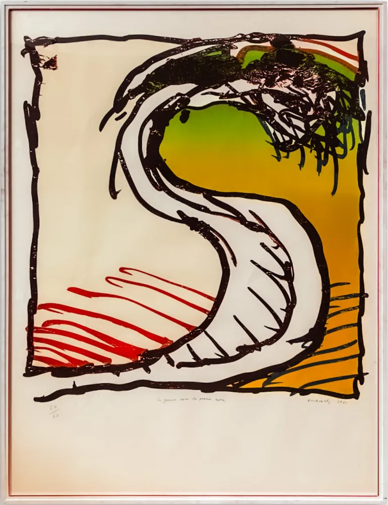 石版画 Alechinsky - Le genou dans la grande robe