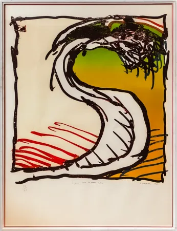 石版画 Alechinsky - Le genou dans la grande robe