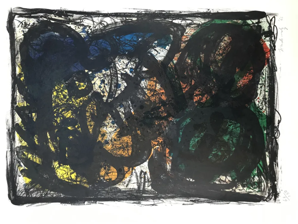 石版画 Alechinsky - Le pays noir