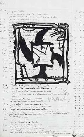 版画 Alechinsky - Le pinceau même