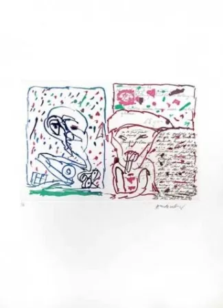 蚀刻版画 Alechinsky - Le plus beau Cadeau