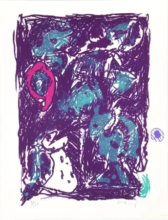 石版画 Alechinsky - Le rare heureux