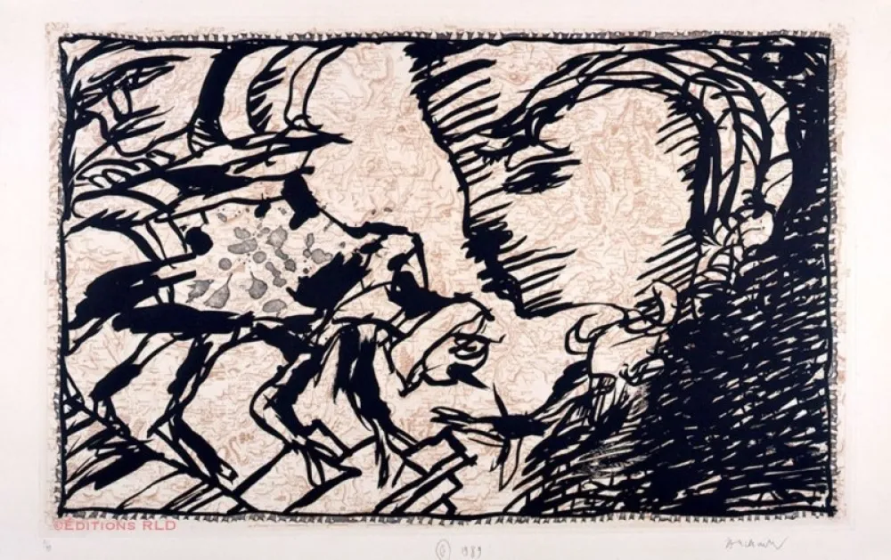 蚀刻飞尘法 Alechinsky - Le retour au foyer