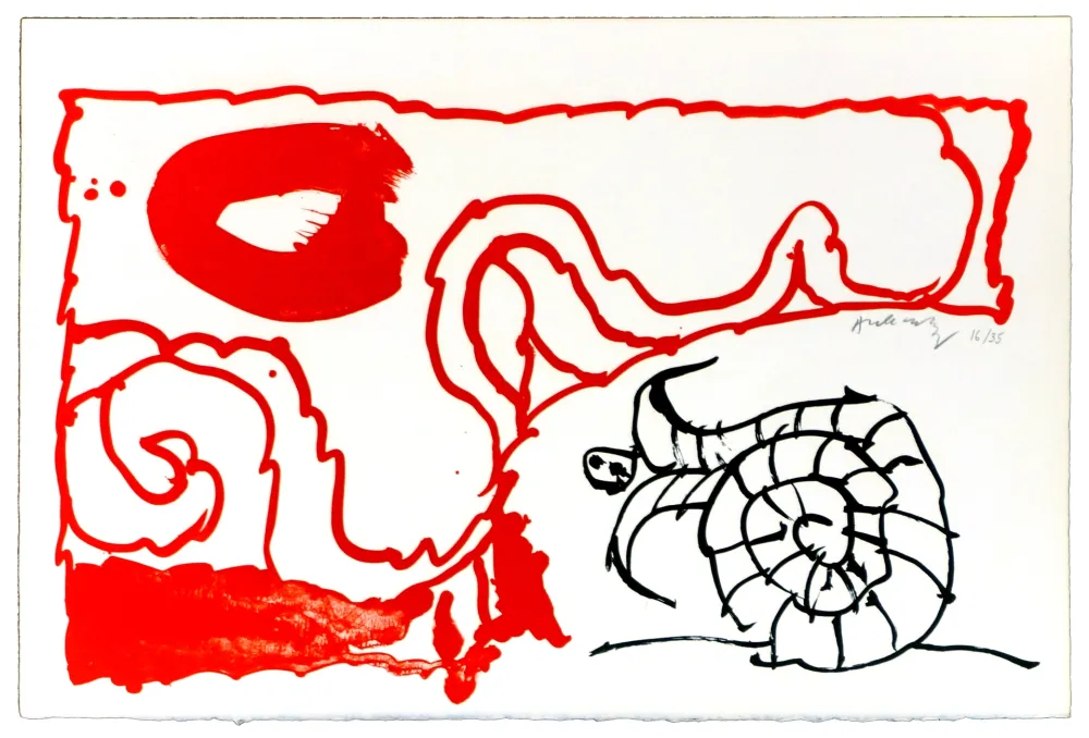 石版画 Alechinsky - Le rêve de l'ammonite 5