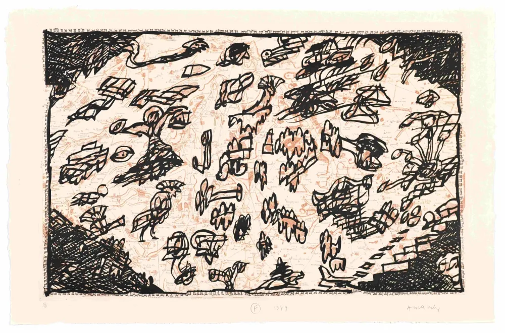 蚀刻版画 Alechinsky - Le Sauve qui peut de Rocquencourt