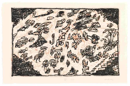 蚀刻版画 Alechinsky - Le Sauve qui peut de Rocquencourt