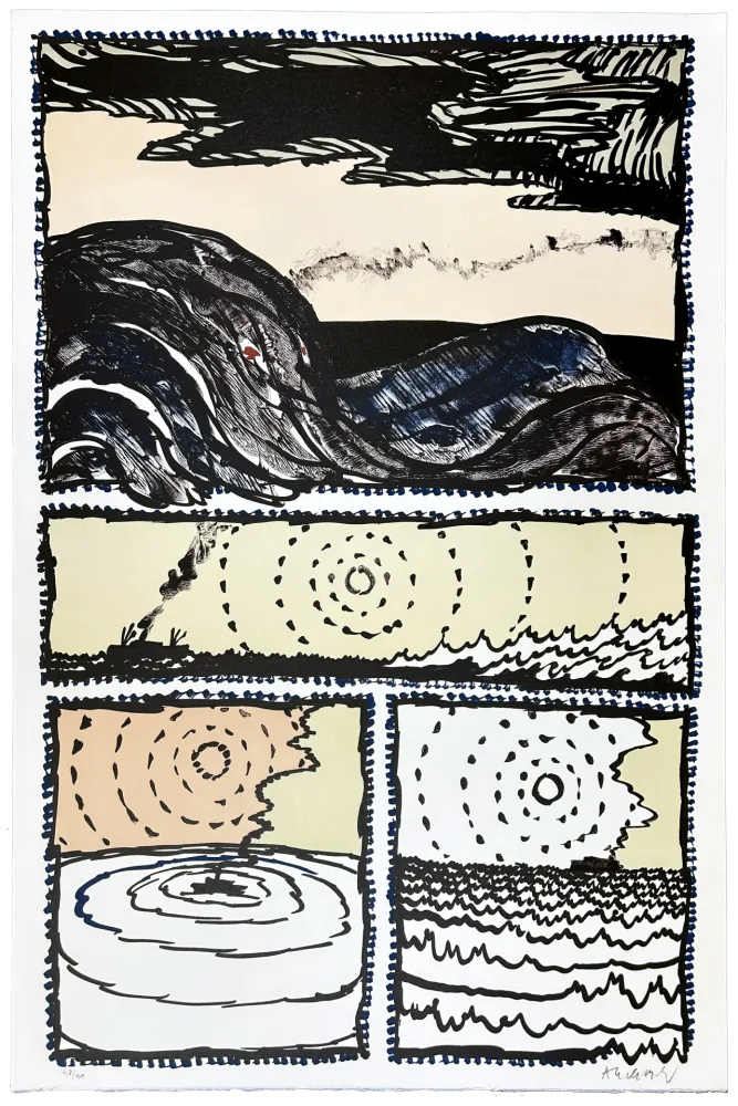 胶版印刷 Alechinsky - Le Volturno (album complet), litho III