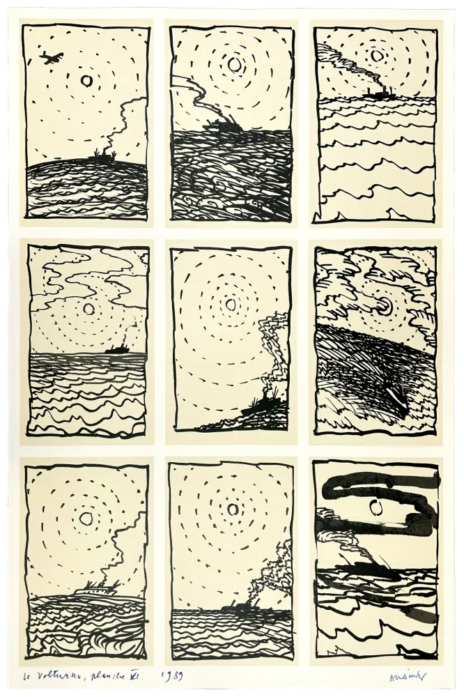 胶版印刷 Alechinsky - Le Volturno (album complet), planche VI