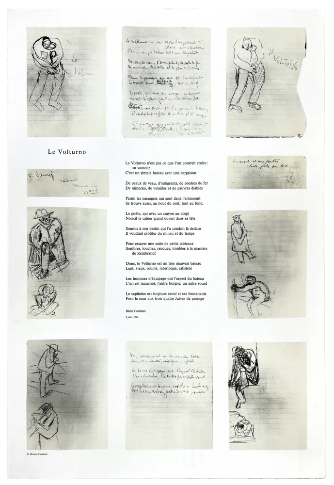 胶版印刷 Alechinsky - Le Volturno (album complet), poème