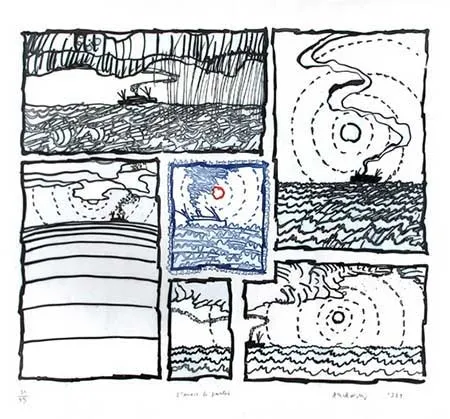 版画 Alechinsky - L'envie de partir