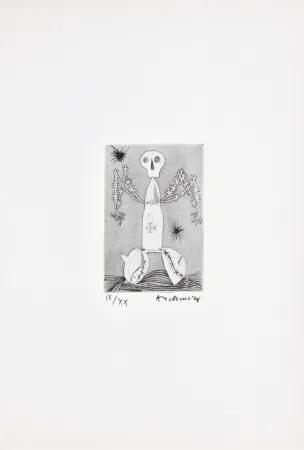 蚀刻版画 Alechinsky - Les métiers 07: Le soldat méconnu