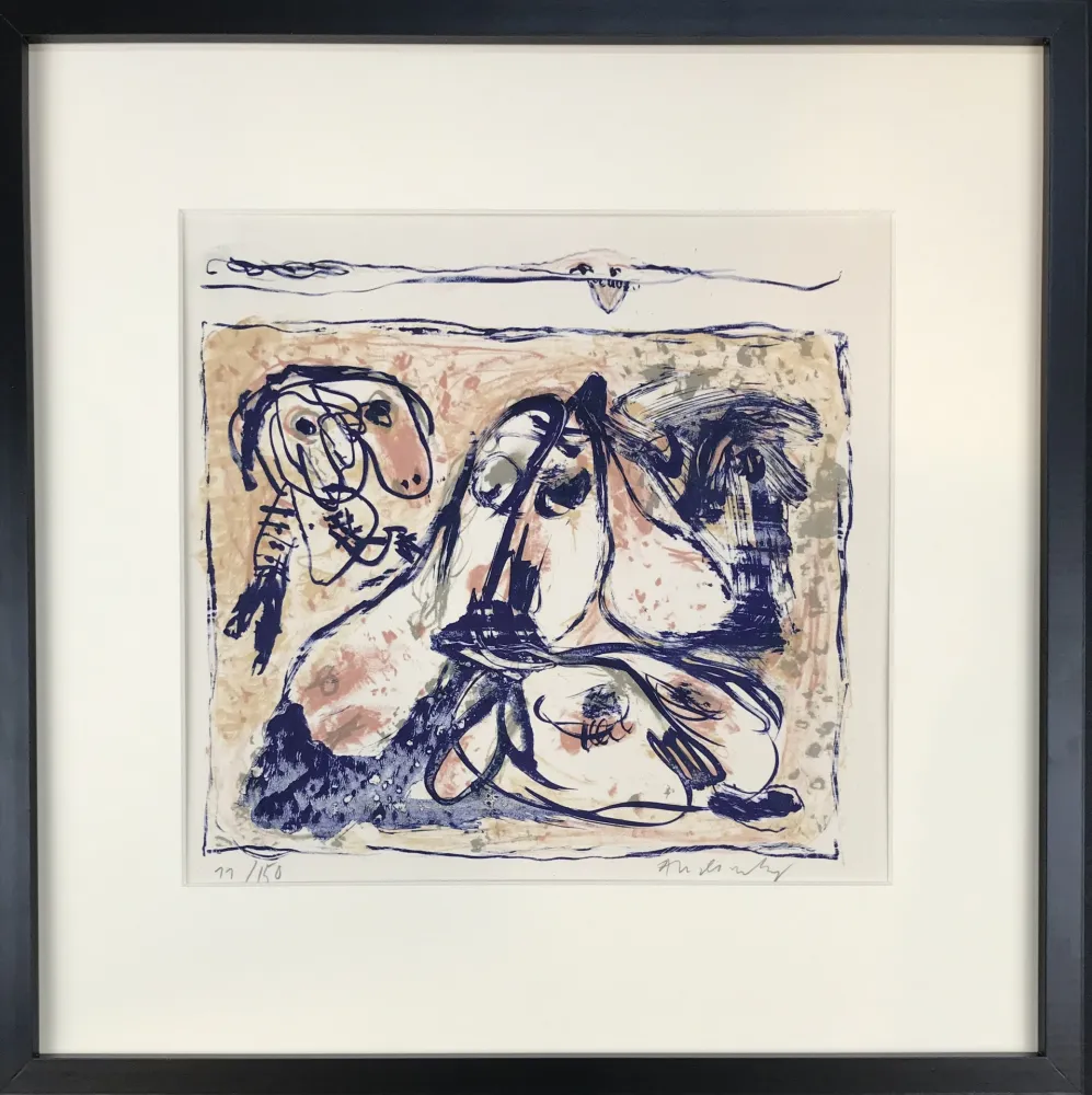 石版画 Alechinsky - Les tireurs de langue, 1962