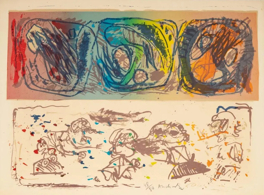 石版画 Alechinsky - Les Trois Têtes