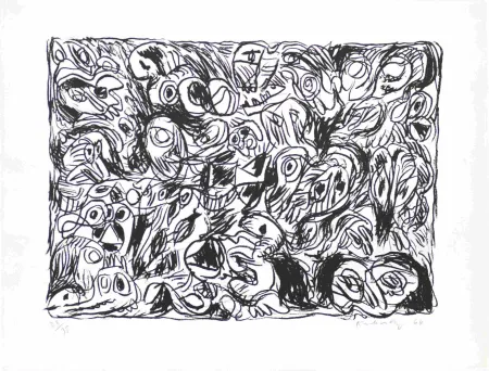 石版画 Alechinsky - Les yeux ouverts