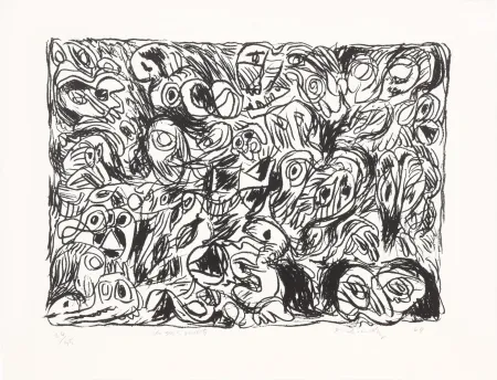 石版画 Alechinsky - Les yeux ouverts