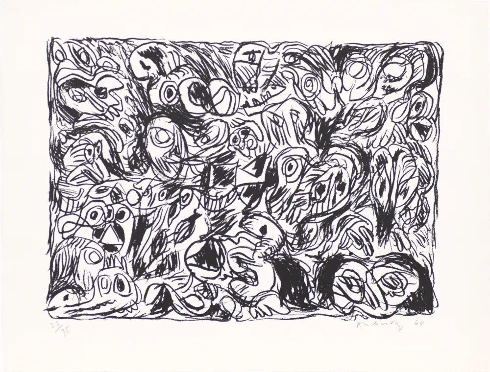 石版画 Alechinsky - Les yeux ouverts