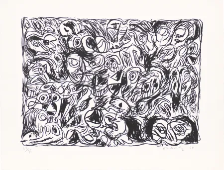 石版画 Alechinsky - Les yeux ouverts