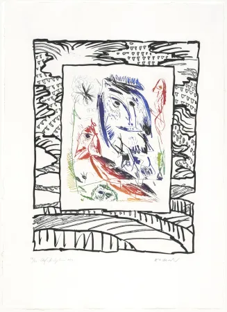 蚀刻版画 Alechinsky - L’été indien II