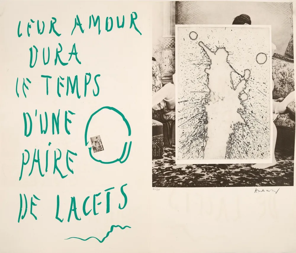 蚀刻版画 Alechinsky - Leur amour dura le temps d’une paire de lacets