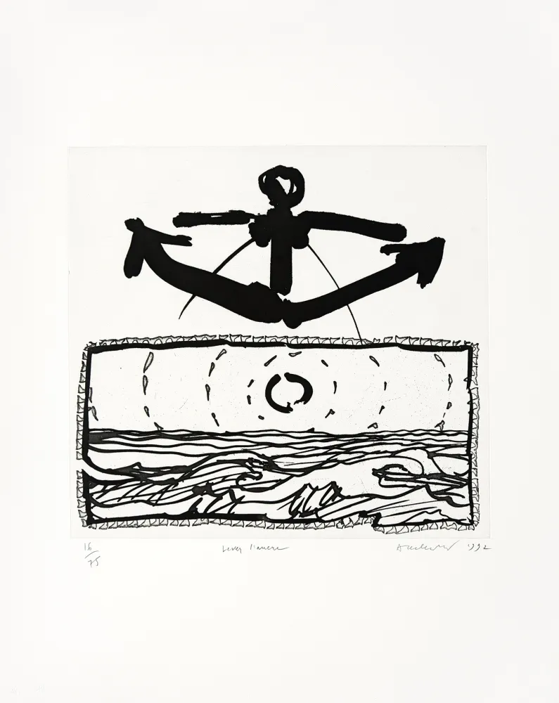 版画 Alechinsky - Lever l'ancre