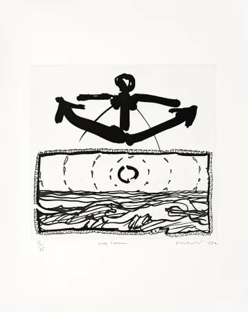 版画 Alechinsky - Lever l'ancre