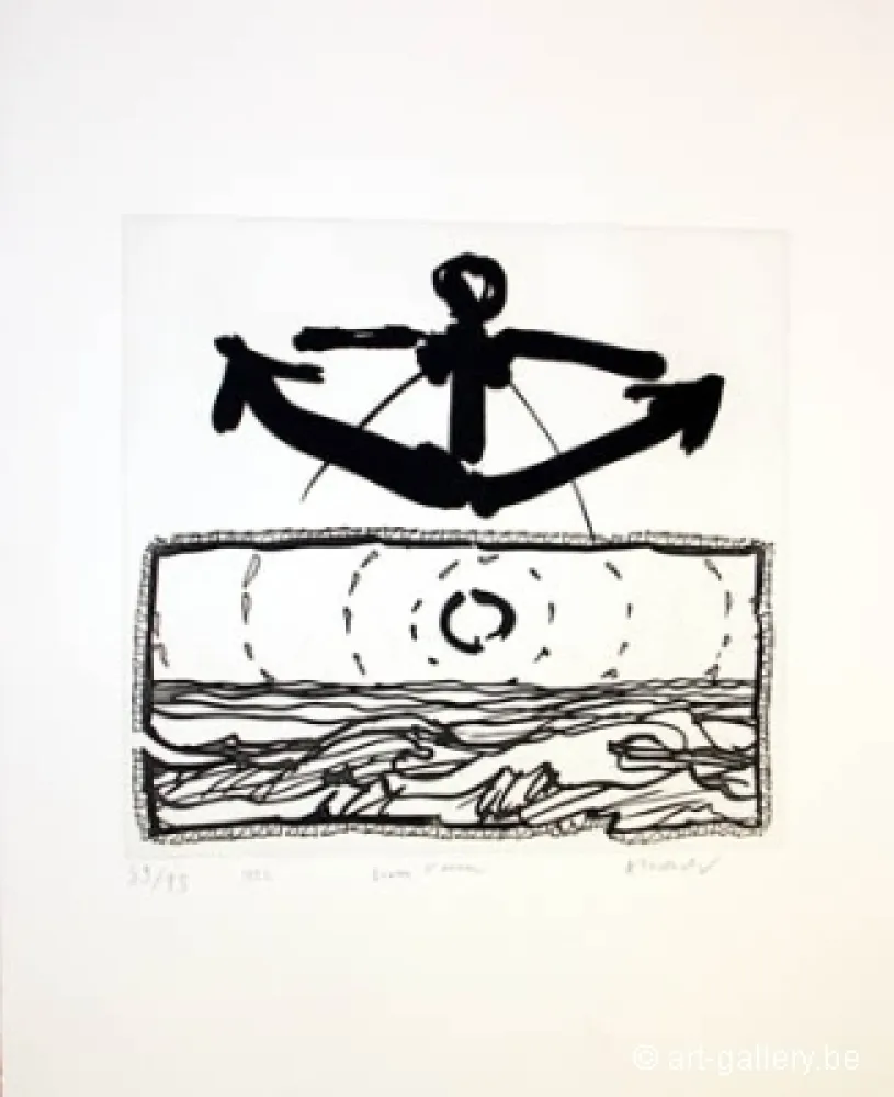 版画 Alechinsky - Lever l'ancre