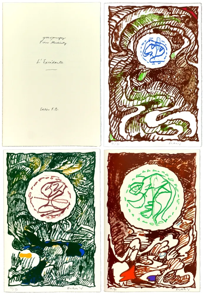 版画 Alechinsky - L'Excédante