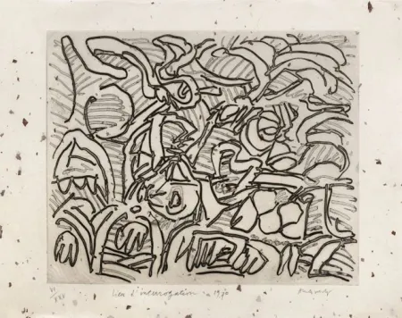 版画 Alechinsky - Lieu d'interrogation