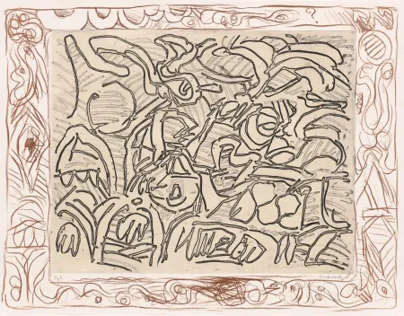 蚀刻版画 Alechinsky - Lieu d’interrogation