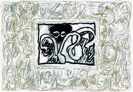 油毡版画 Alechinsky - Lino-litho