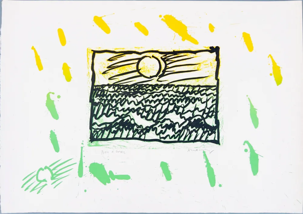 油毡版画 Alechinsky - Lino-litho, Planche VII