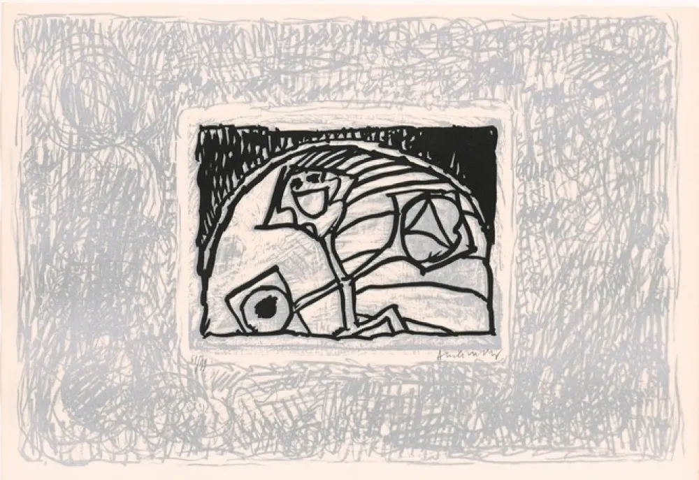 油毡版画 Alechinsky - Lino - Litho VIII
