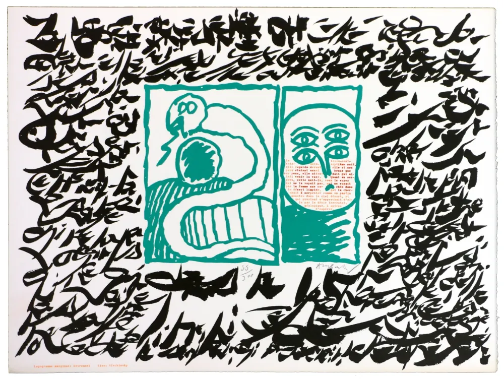 油毡版画 Alechinsky - Linolog II