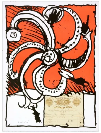 石版画 Alechinsky - Madame de Parades