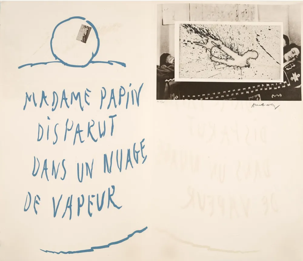 蚀刻版画 Alechinsky - Madame Papin disparut dans un nuage de vapeur