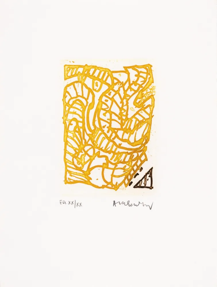 蚀刻飞尘法 Alechinsky - Maint corps des chambres 04