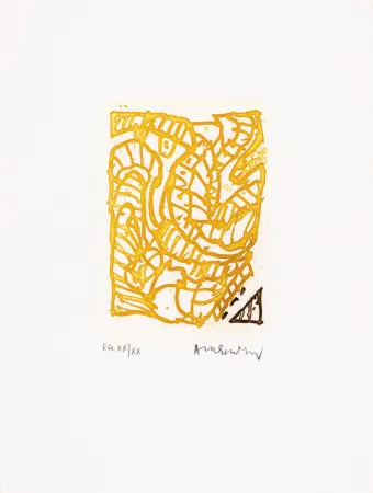 蚀刻飞尘法 Alechinsky - Maint corps des chambres 04