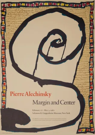 石版画 Alechinsky - Margin & Center Guggenheim NY