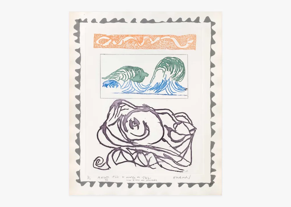 版画 Alechinsky - Morsures VII