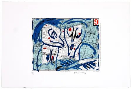 石版画 Alechinsky - Neuvième arrondissement (Paris)