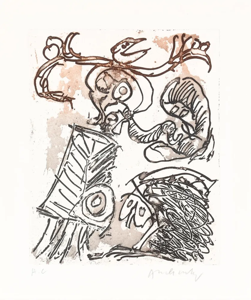 蚀刻版画 Alechinsky - Nord, ces lignes