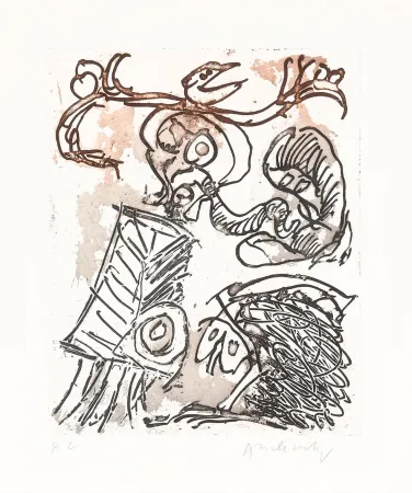 蚀刻版画 Alechinsky - Nord, ces lignes