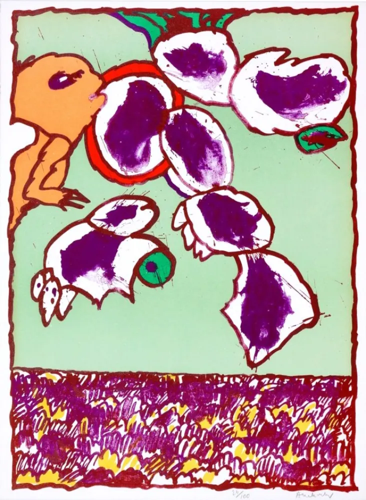 石版画 Alechinsky - Objets volants