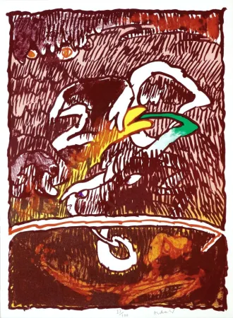 石版画 Alechinsky - Objets volants